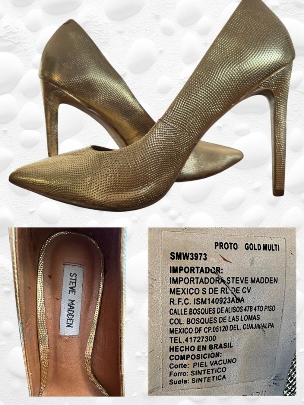 Steve Madden Gold Multi Stiletto Heels – Size 8.5 - Picture 5 of 6